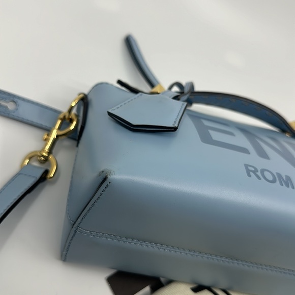 Fendi By The Way blue leather mini shoulder bag with dust bag & tags - Picture 10 of 16